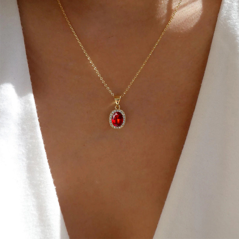 Fashionable Round Clavicle Chain Alloy Necklace For Women