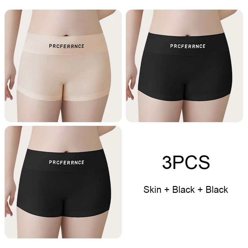 Plus Size Shorts Shorts Under the Skirt Ice Silk Safety Short Pants Women Seamless Panties Women's Boxer Underwear Summer Female