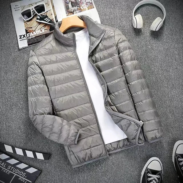 Down Jacket Men All-Season Ultra Lightweight Packable Water and Wind-Resistant Breathable Coat Men Hoodies Jackets Men Jacket
