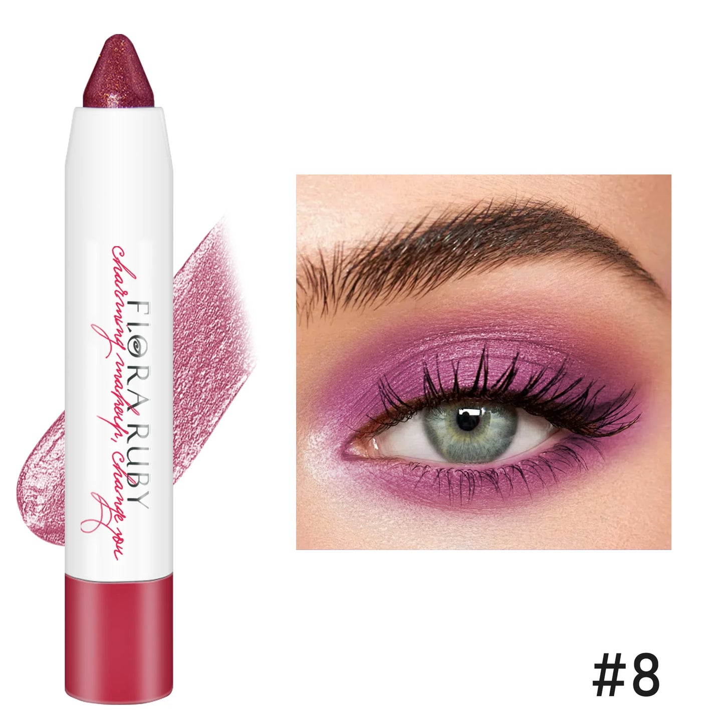 16 Colors Eyeshadow Stick Waterproof Eyeshadow Pencils Cream Eyeshadow Sticks Brown Metallic Eyeshadow Stick Pencil Long Lasting
