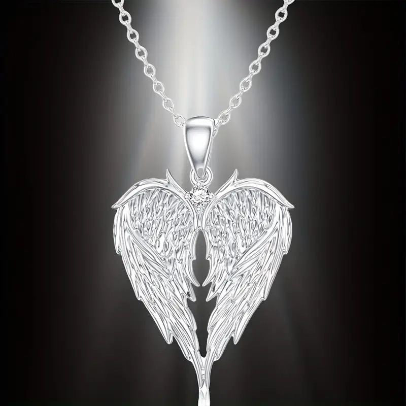 New European And American Angel Wing Heart-shaped Jewelry Earrings