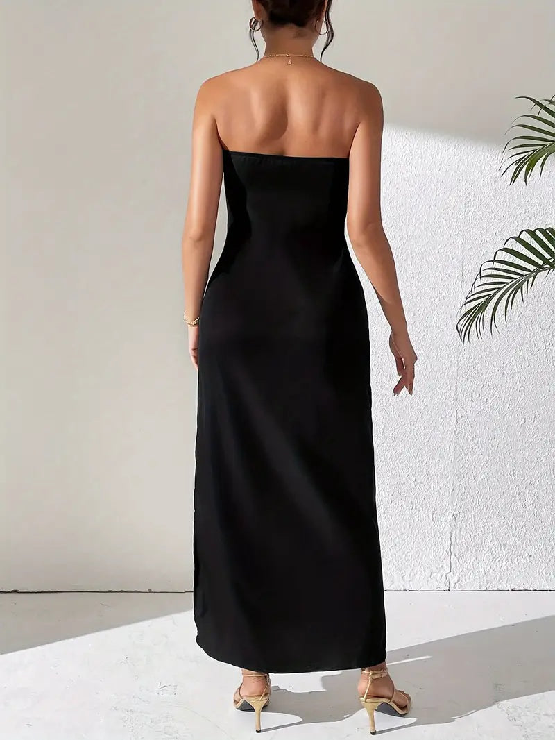 Elegant Print Slit  Dress For Women