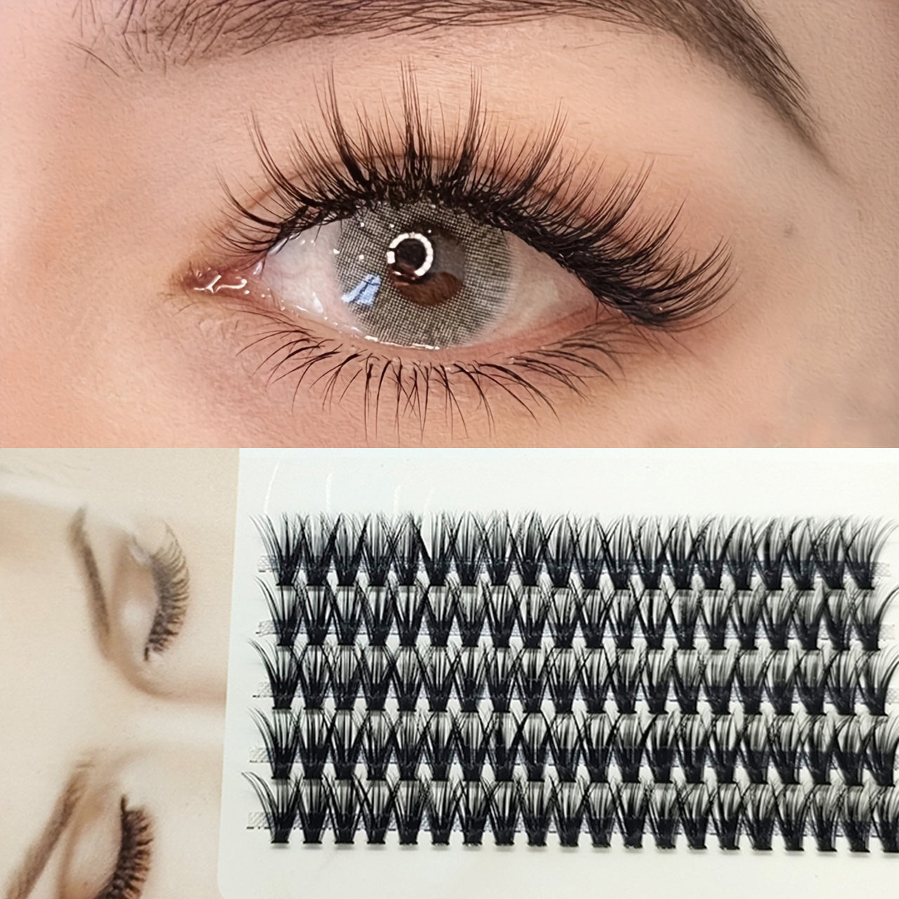 5 Rows Of 40D Clusters Of 10 0 Segmented Lashes