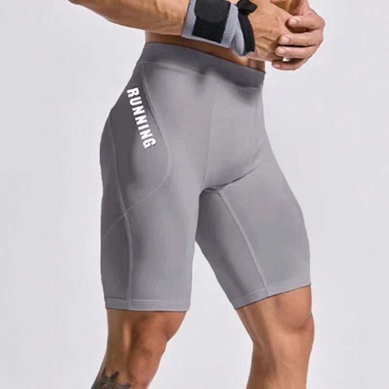 Men's Bodybuilding Shorts Summer Men Crossfit Shorts Compression Running Gym Shorts Elastic Compressions Leggings