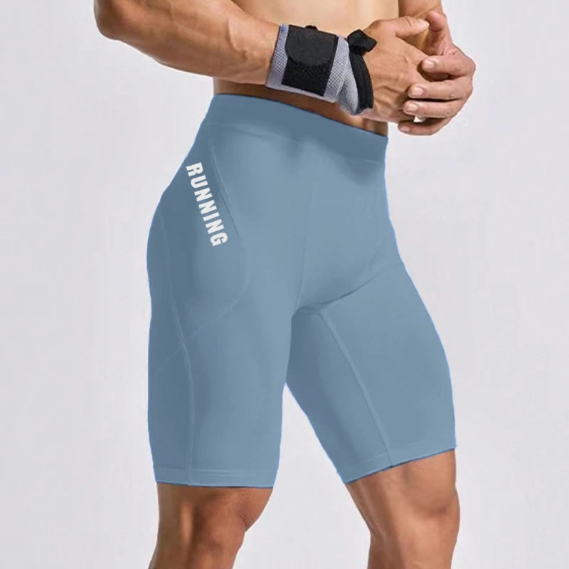 Men's Bodybuilding Shorts Summer Men Crossfit Shorts Compression Running Gym Shorts Elastic Compressions Leggings