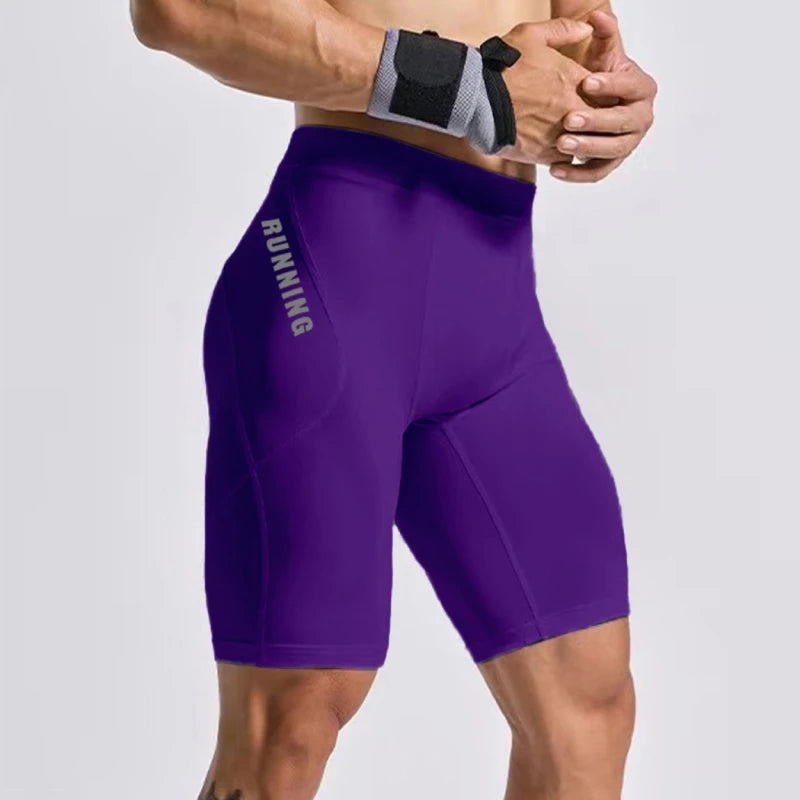Men's Bodybuilding Shorts Summer Men Crossfit Shorts Compression Running Gym Shorts Elastic Compressions Leggings
