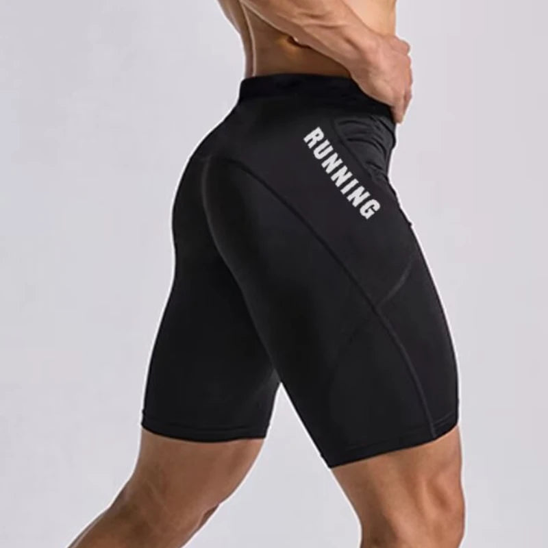 Men's Bodybuilding Shorts Summer Men Crossfit Shorts Compression Running Gym Shorts Elastic Compressions Leggings