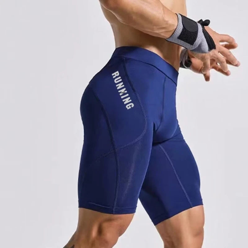 Men's Bodybuilding Shorts Summer Men Crossfit Shorts Compression Running Gym Shorts Elastic Compressions Leggings