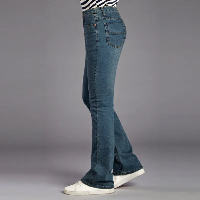 ICPANS Men's Flare jeans Pants Bell Bottom Cargo Jeans Slim Blue BootCut Flared Denim Jeans For Men  Trousers Boot Cut 2019 New