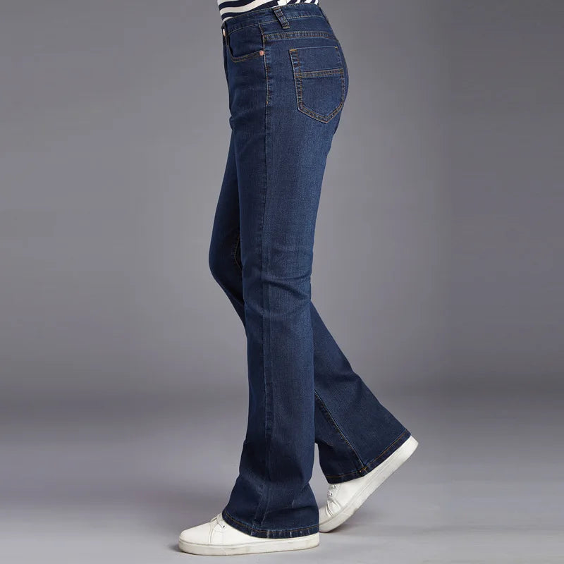 ICPANS Men's Flare jeans Pants Bell Bottom Cargo Jeans Slim Blue BootCut Flared Denim Jeans For Men  Trousers Boot Cut 2019 New