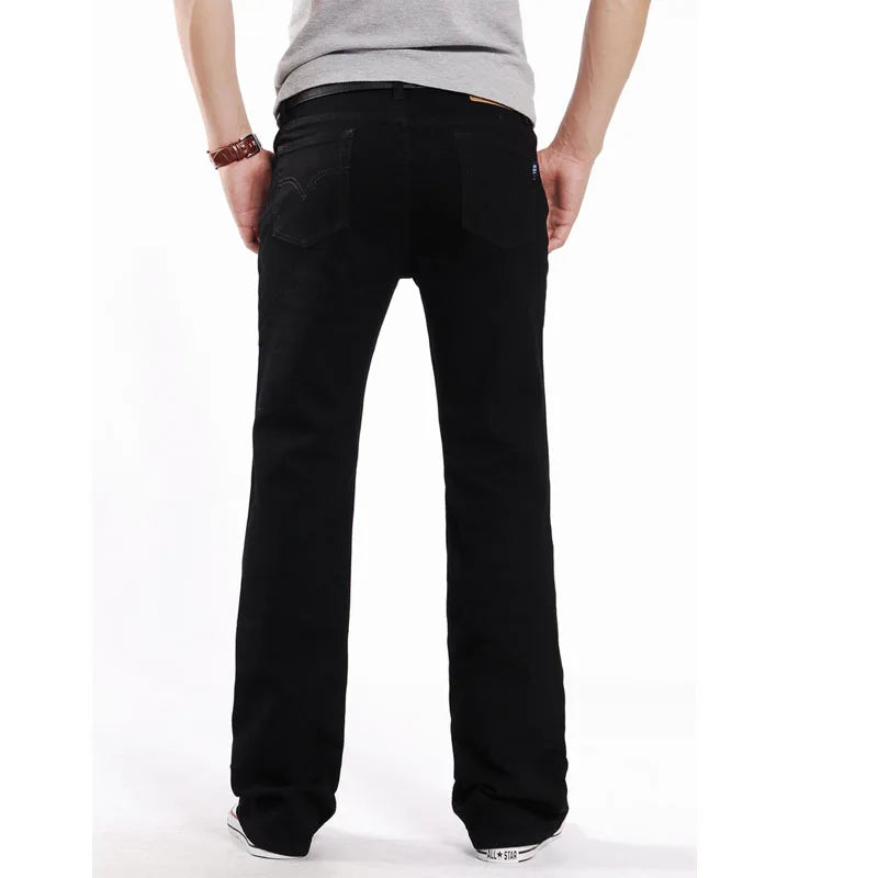 ICPANS Men's Flare jeans Pants Bell Bottom Cargo Jeans Slim Blue BootCut Flared Denim Jeans For Men  Trousers Boot Cut 2019 New