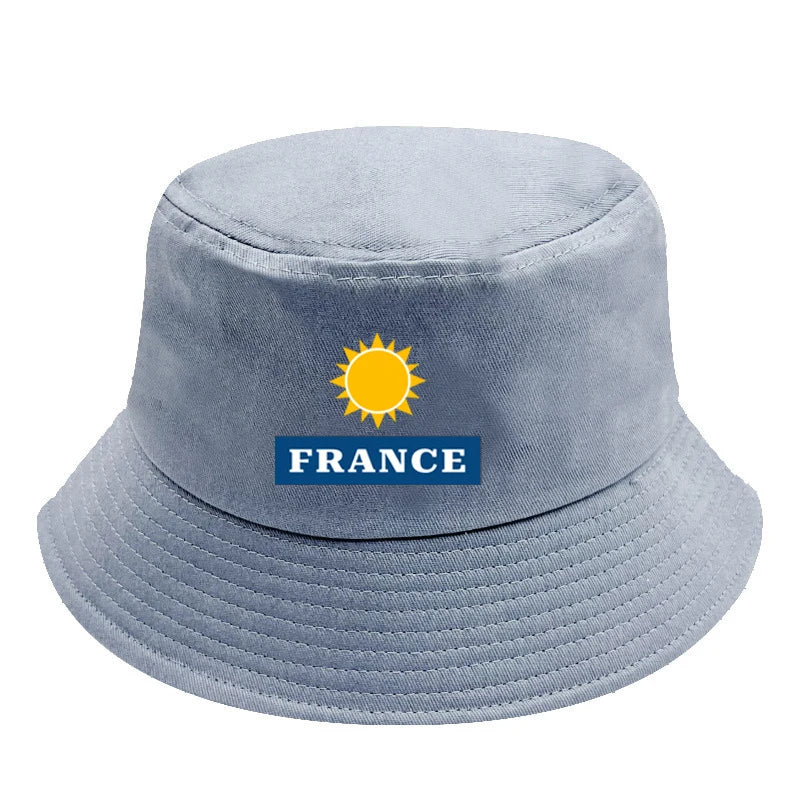 custom text French bob bucket hat non-reversible cotton Printed Summer Hat Women Men Panama Bucket hat Fisherman Sun Hat vest