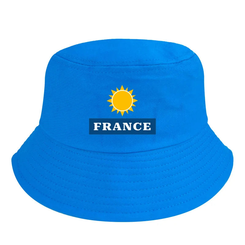 custom text French bob bucket hat non-reversible cotton Printed Summer Hat Women Men Panama Bucket hat Fisherman Sun Hat vest