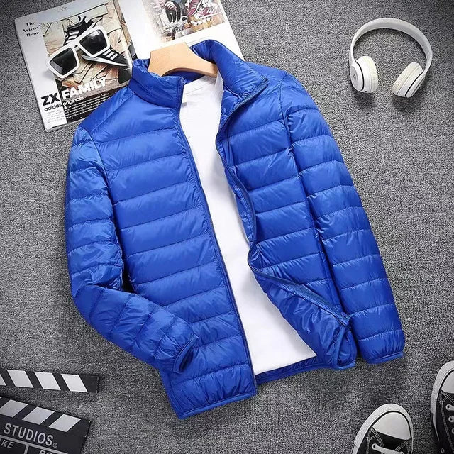 Down Jacket Men All-Season Ultra Lightweight Packable Water and Wind-Resistant Breathable Coat Men Hoodies Jackets Men Jacket