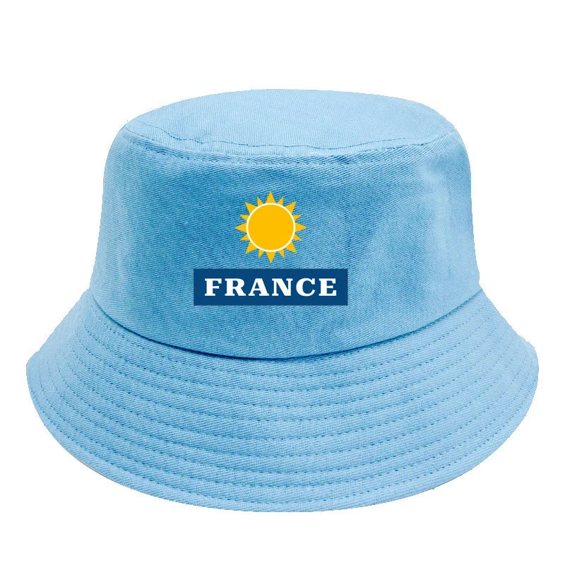 custom text French bob bucket hat non-reversible cotton Printed Summer Hat Women Men Panama Bucket hat Fisherman Sun Hat vest
