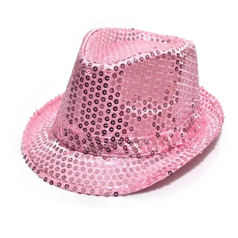 Fashion Boy Girl Men Woman Sequin Hat Bow Tie Gloves Cowboy Birthday Party Cap Jazz Dance Show Props Costume  Wedding Festival