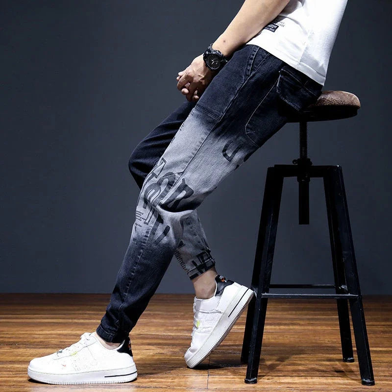 Harem Men's Jeans Trousers Spring Autumn with Pockets Male Cowboy Pants Original High Quality Cotton Y2k Vintage Wide Leg Y 2k