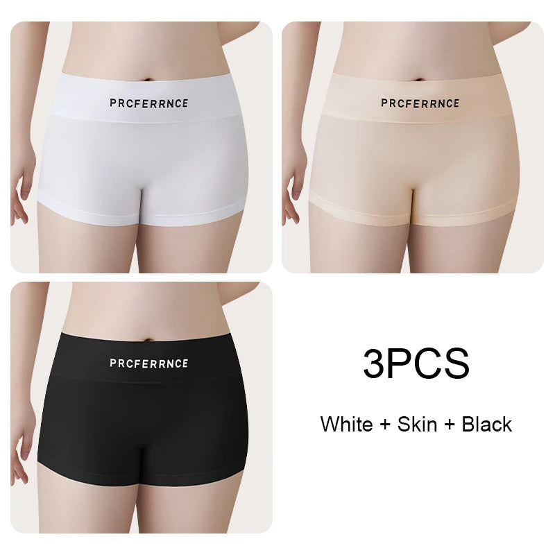 Plus Size Shorts Shorts Under the Skirt Ice Silk Safety Short Pants Women Seamless Panties Women's Boxer Underwear Summer Female