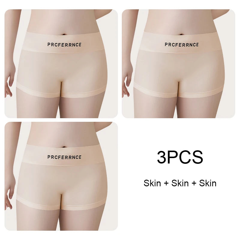 Plus Size Shorts Shorts Under the Skirt Ice Silk Safety Short Pants Women Seamless Panties Women's Boxer Underwear Summer Female