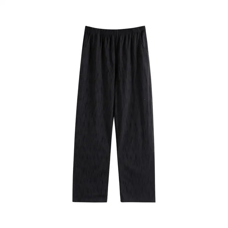 Male Trousers Straight Cotton Check Plaid Men's Casual Pants Aesthetic Hot Baggy Plus Size Classic Harajuku Fashion Vintage Big