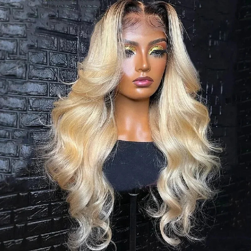 1b613 blonde 13x4 frontal lace human hair remy wig 20inch 150% density daily party use wig long body wave human hair wigs