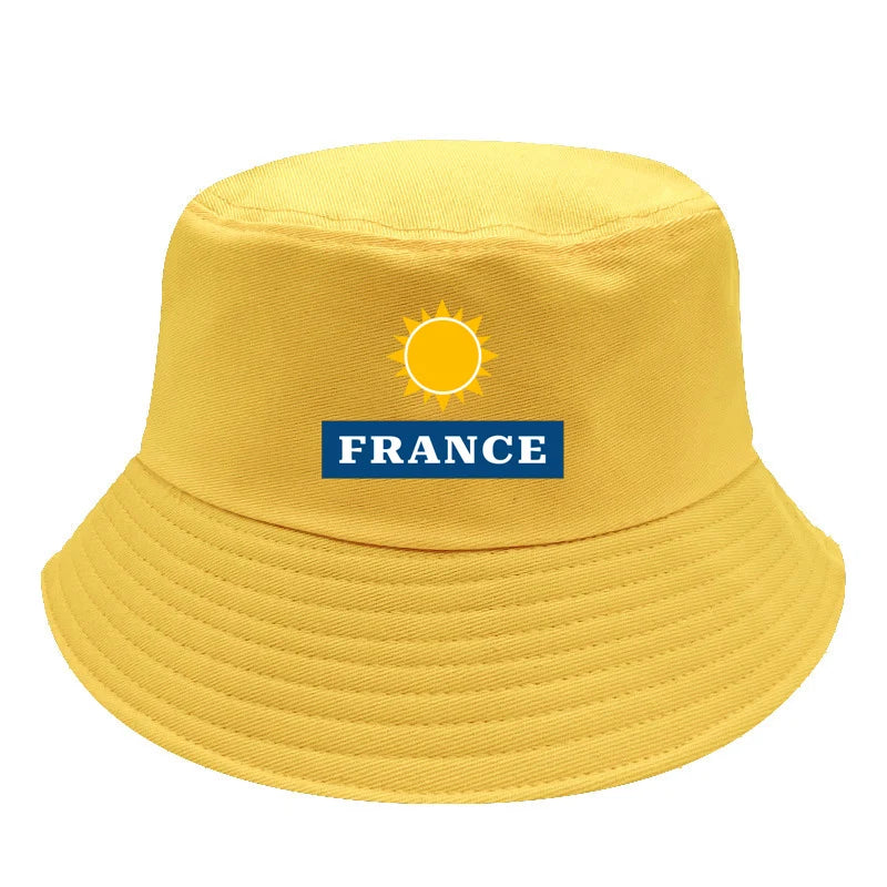 custom text French bob bucket hat non-reversible cotton Printed Summer Hat Women Men Panama Bucket hat Fisherman Sun Hat vest