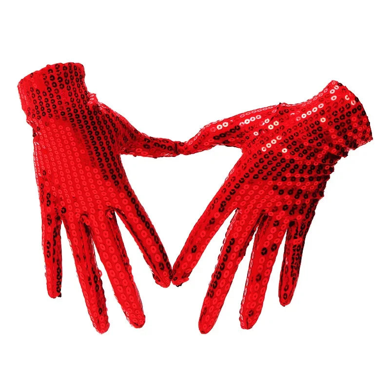 Fashion Boy Girl Men Woman Sequin Hat Bow Tie Gloves Cowboy Birthday Party Cap Jazz Dance Show Props Costume  Wedding Festival