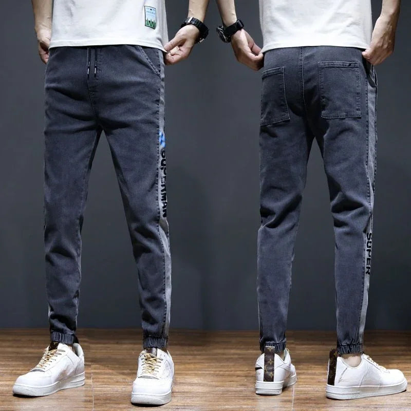 Harem Men's Jeans Trousers Spring Autumn with Pockets Male Cowboy Pants Original High Quality Cotton Y2k Vintage Wide Leg Y 2k