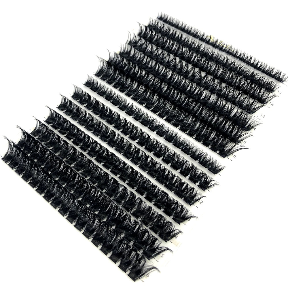 HBZGTLAD 100/280 clusters 30D 40D 60D 80D 100D D Curl Individual Lashes Extensions Natural Soft DIY False Eyelashes For Makeup