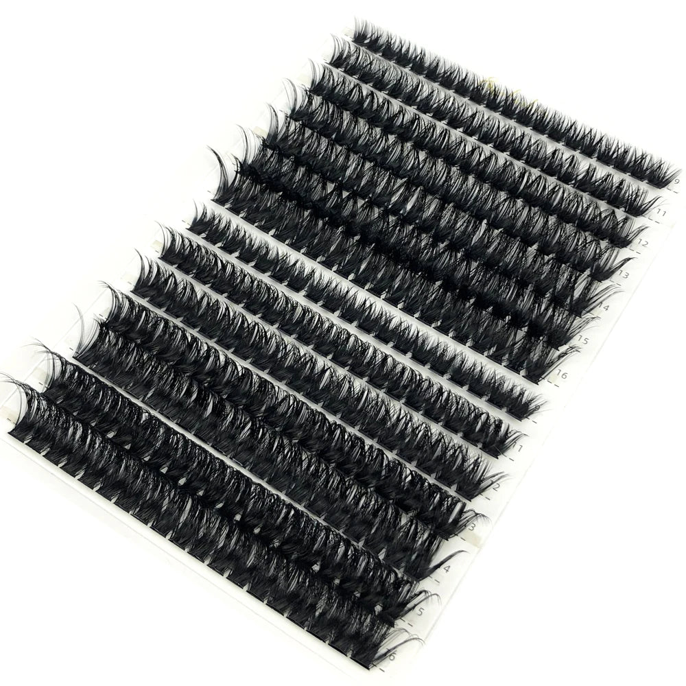 HBZGTLAD 100/280 clusters 30D 40D 60D 80D 100D D Curl Individual Lashes Extensions Natural Soft DIY False Eyelashes For Makeup