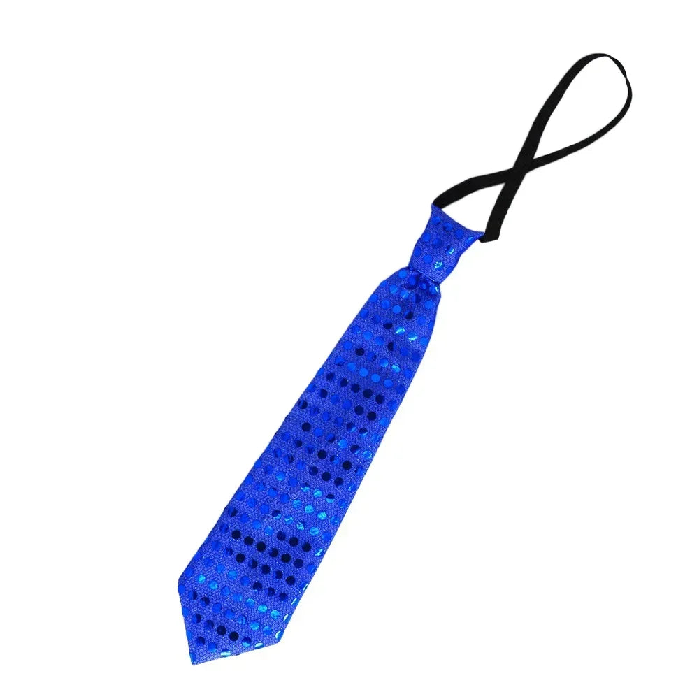 Woman Men Kids LED Light Up Sequin Fedora Jazz Hat Cap Gift Necktie Tie Neon Glow Party Bar Birthday Costume  Wedding Festival