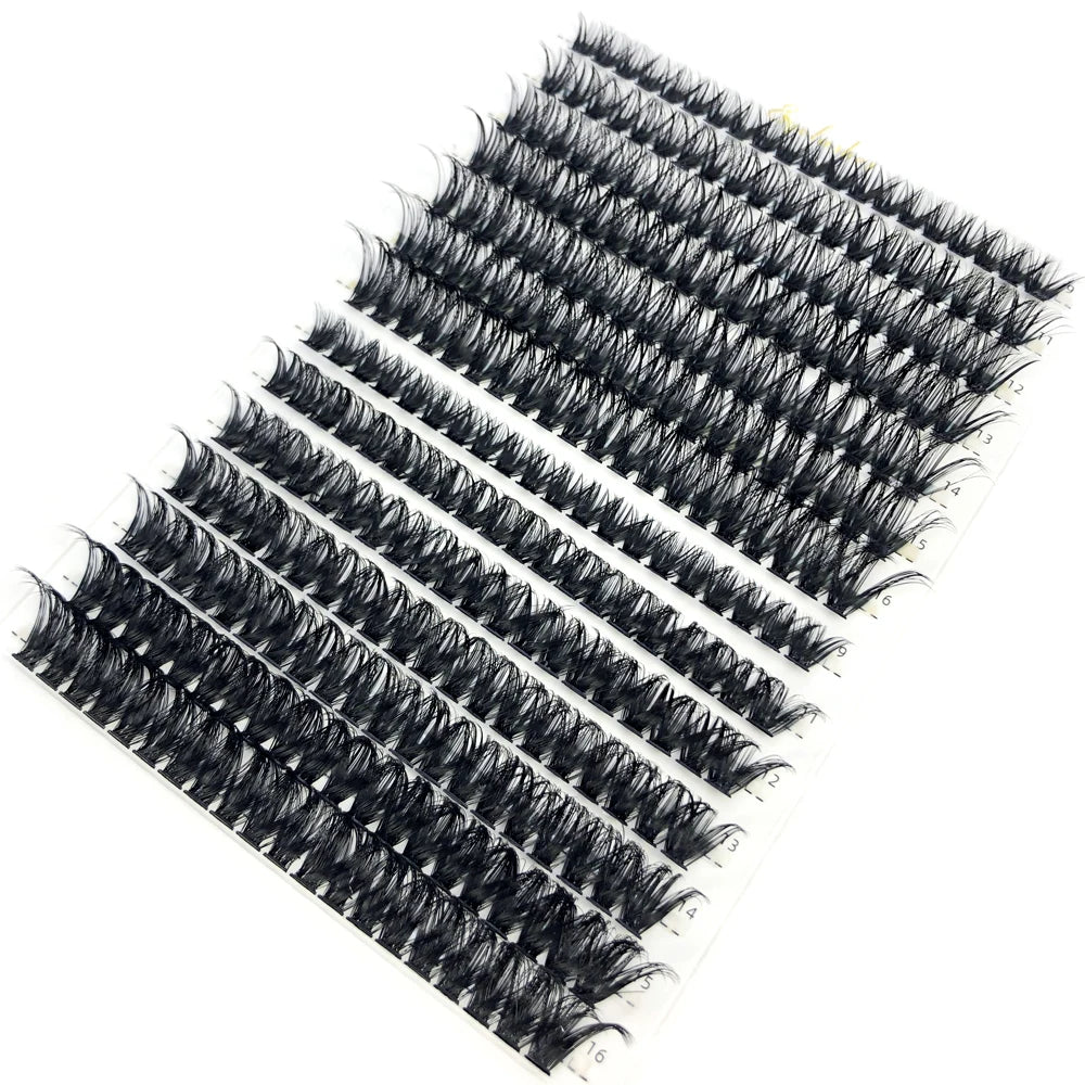 HBZGTLAD 100/280 clusters 30D 40D 60D 80D 100D D Curl Individual Lashes Extensions Natural Soft DIY False Eyelashes For Makeup