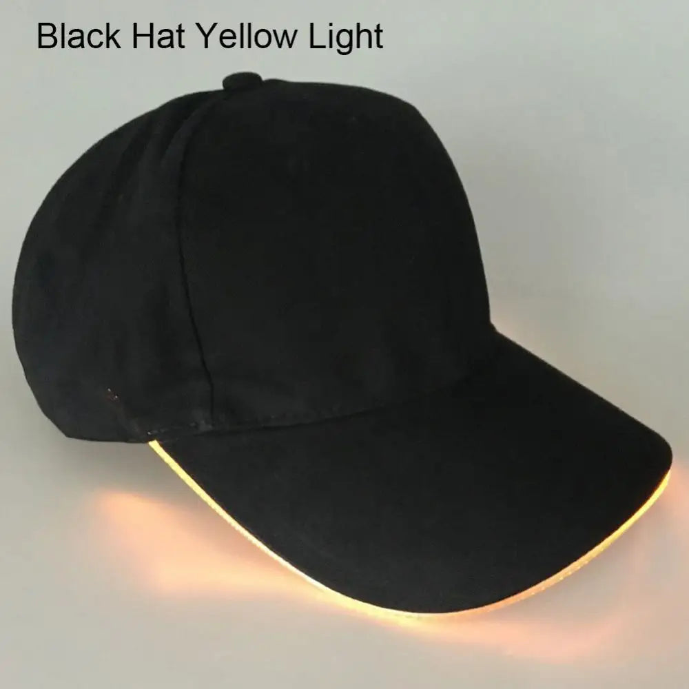 LED Up Baseball Caps Hip Hop Luminous Hat Christmas Party Peaked Cap Glowing Hat Might Club Bar Party Sport Women Men Visors