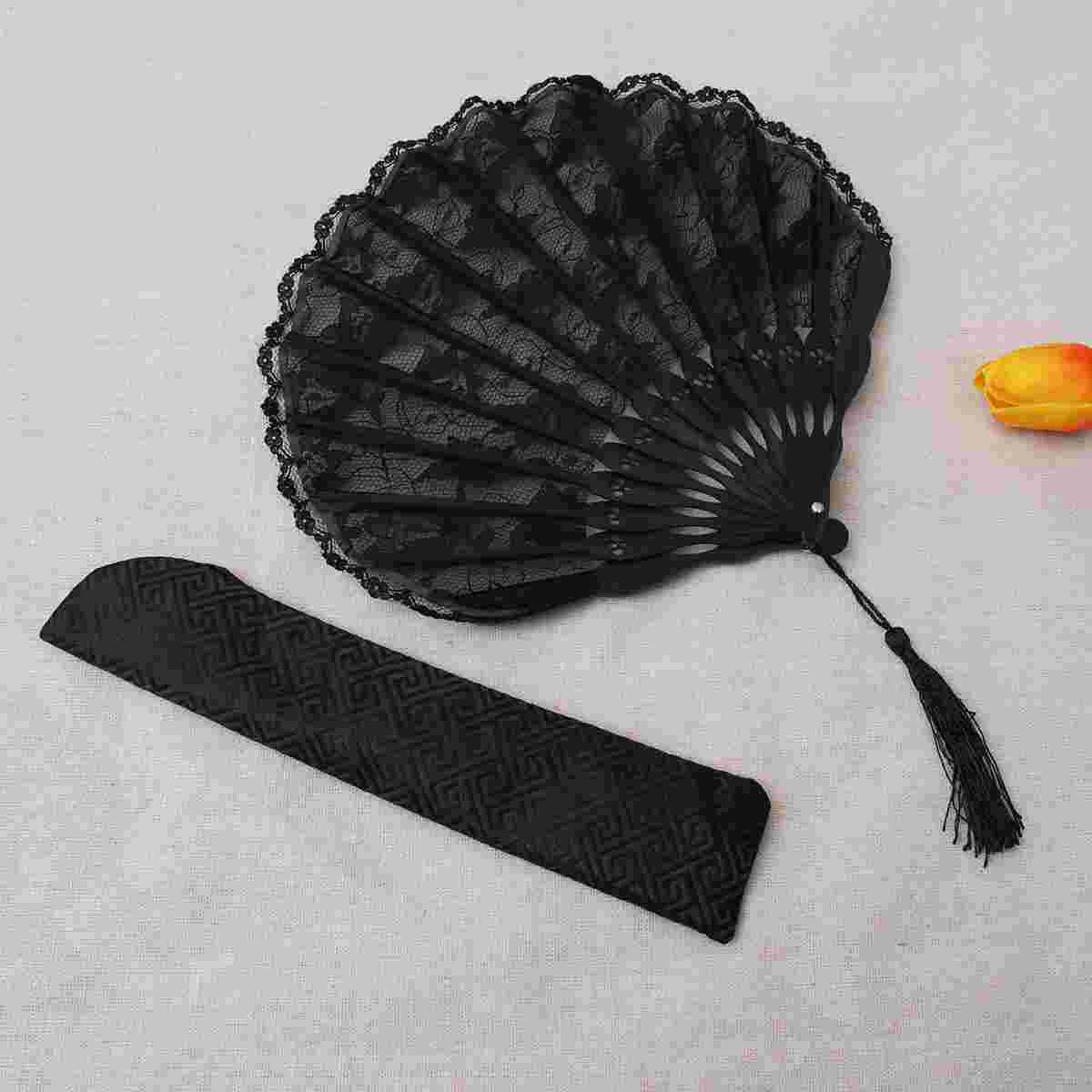Women Folding Wedding Hand Fan Vintage Retro Flower Lace Handheld Folding Hand Fan Handheld Fans Folding Fans Fans with Tassel