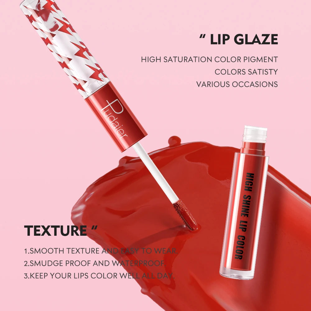 double headed lip gloss，Moisturizing Lip Oil， High gloss lip gloss with transparent lip oil，Rapid film formation