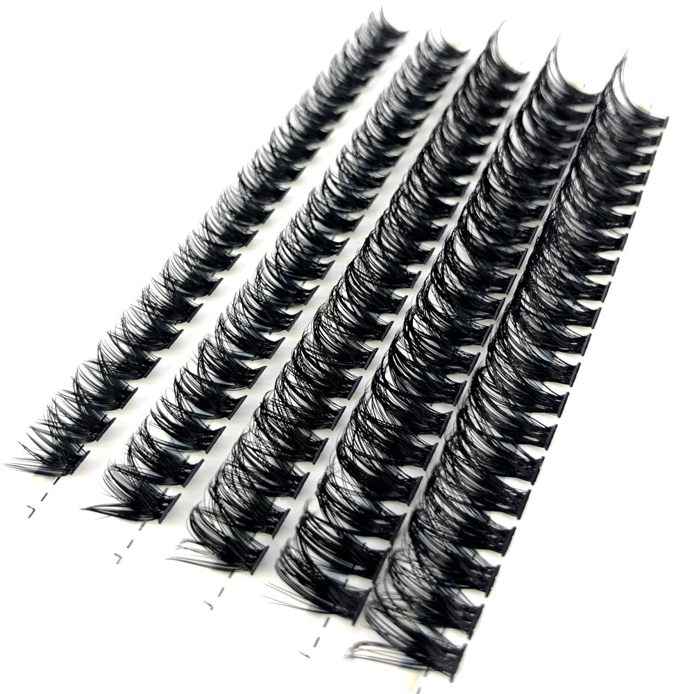 HBZGTLAD 100/280 clusters 30D 40D 60D 80D 100D D Curl Individual Lashes Extensions Natural Soft DIY False Eyelashes For Makeup