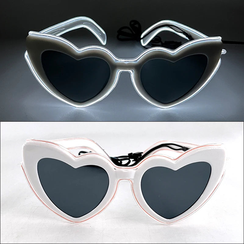 1PC Light Up LED Glasses Glow Sunglasses EL Wire Neon Glasses Glow in The Dark Party Supplies Neon Party Favors for Kids Adults