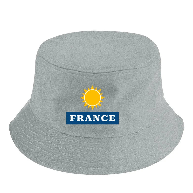custom text French bob bucket hat non-reversible cotton Printed Summer Hat Women Men Panama Bucket hat Fisherman Sun Hat vest
