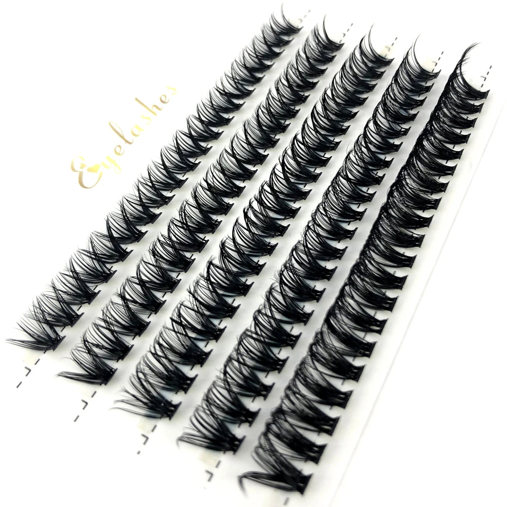 HBZGTLAD 100/280 clusters 30D 40D 60D 80D 100D D Curl Individual Lashes Extensions Natural Soft DIY False Eyelashes For Makeup