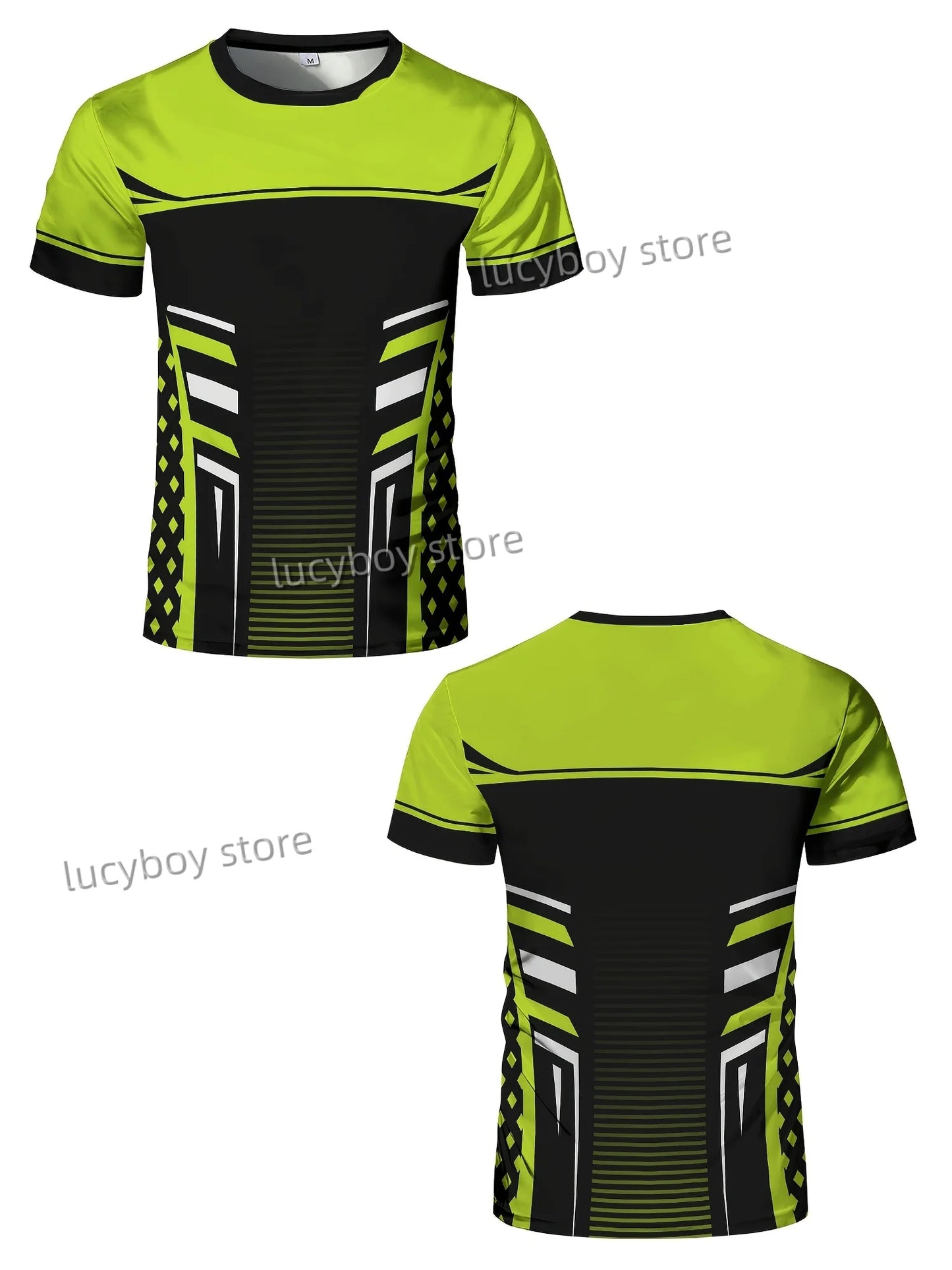 Men's Sports Gym T Shirt Muscle Training Tees Short Sleeve Tees Quick Drying stripes print Men Oversized Tops Men Clothing