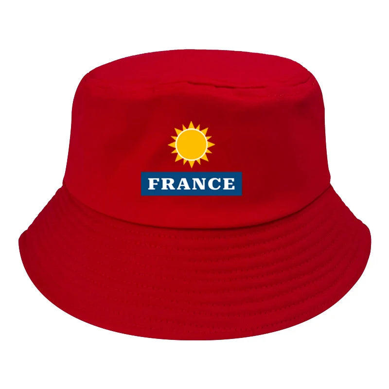 custom text French bob bucket hat non-reversible cotton Printed Summer Hat Women Men Panama Bucket hat Fisherman Sun Hat vest