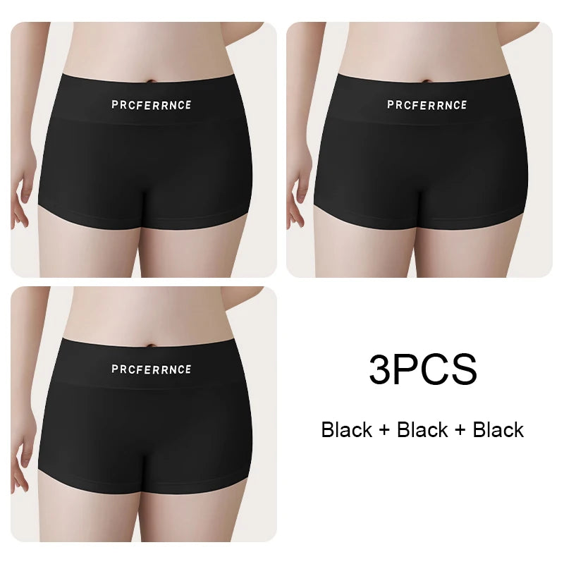 Plus Size Shorts Shorts Under the Skirt Ice Silk Safety Short Pants Women Seamless Panties Women's Boxer Underwear Summer Female