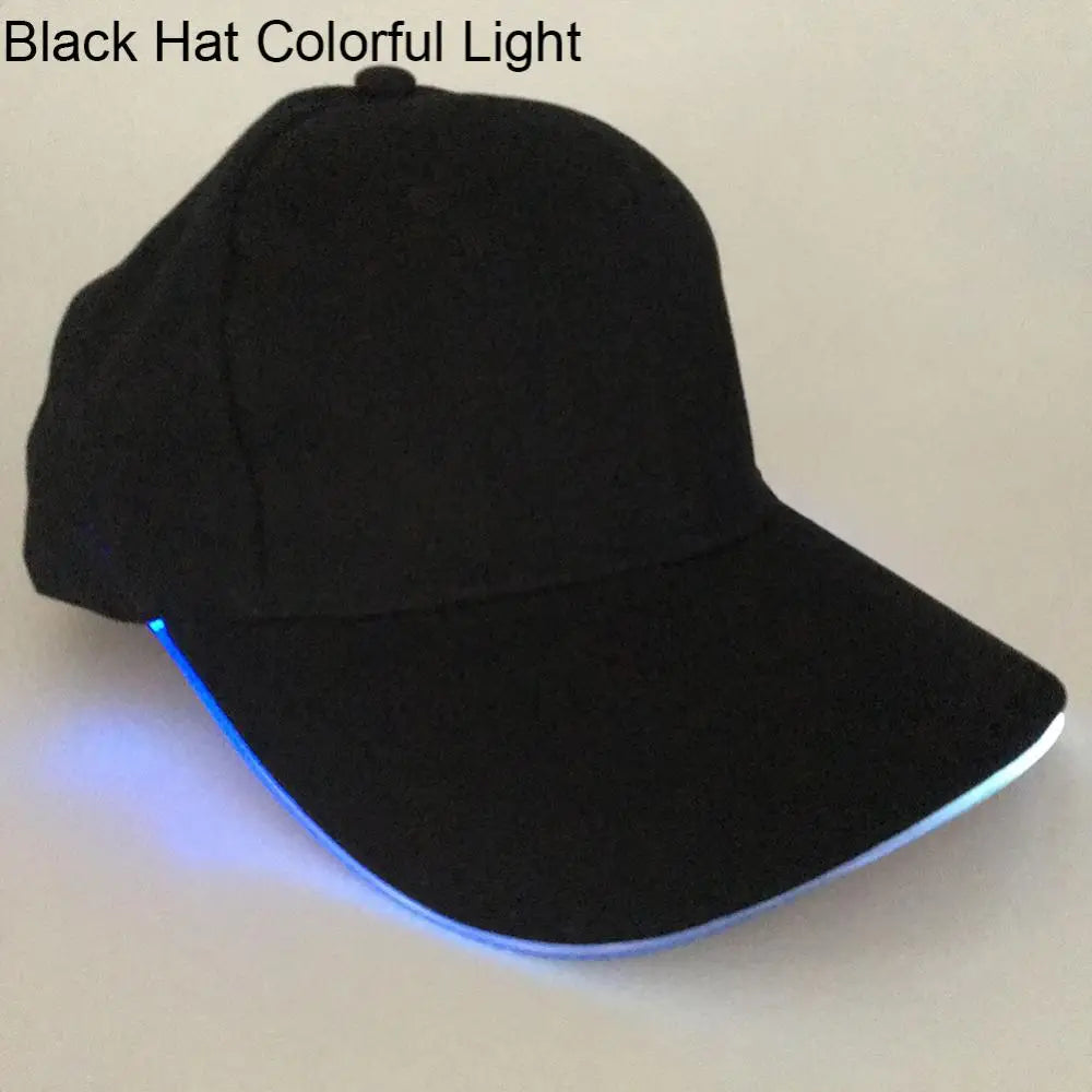 LED Up Baseball Caps Hip Hop Luminous Hat Christmas Party Peaked Cap Glowing Hat Might Club Bar Party Sport Women Men Visors