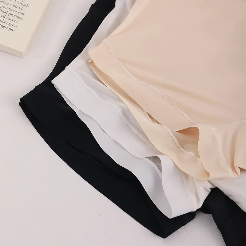 Plus Size Shorts Shorts Under the Skirt Ice Silk Safety Short Pants Women Seamless Panties Women's Boxer Underwear Summer Female