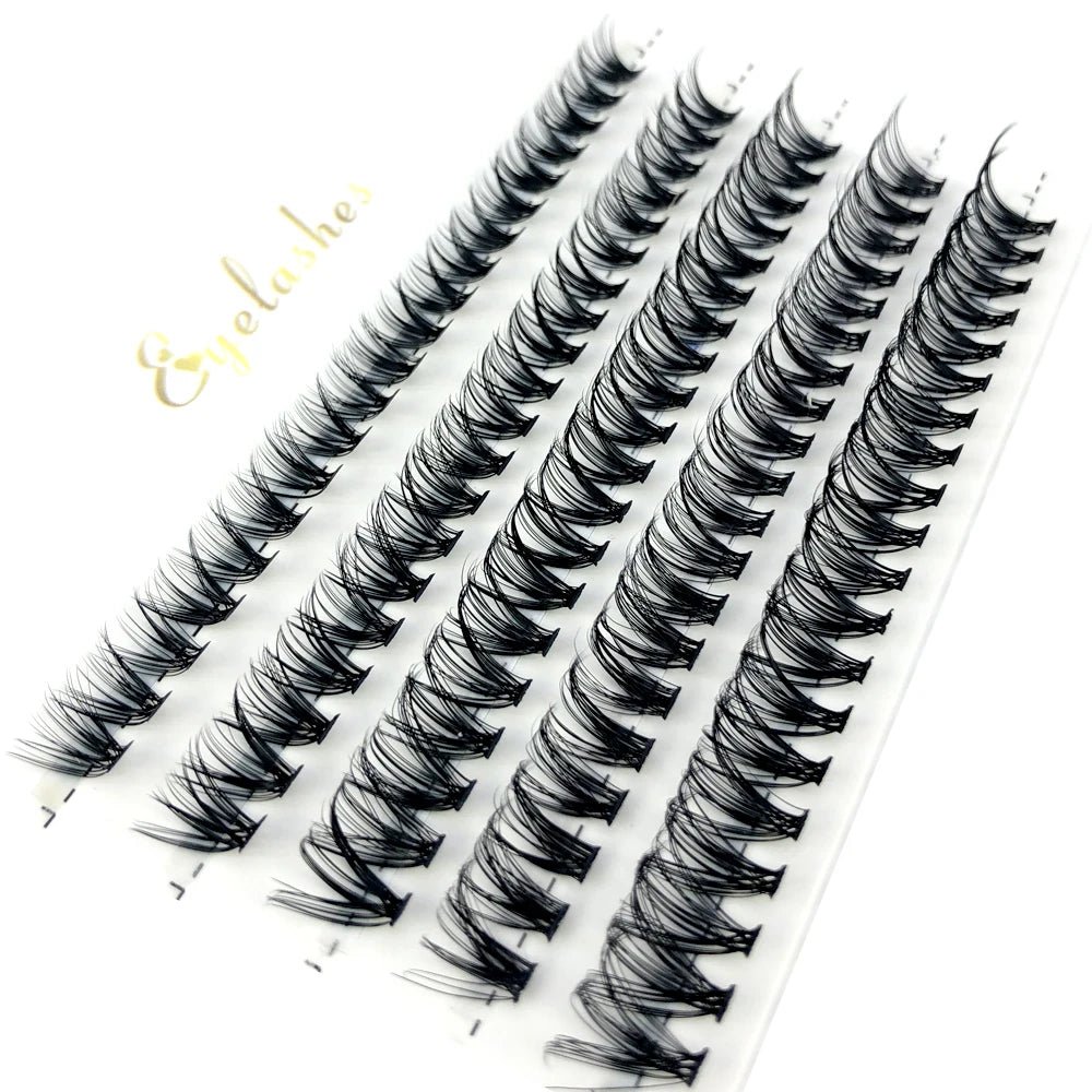HBZGTLAD 100/280 clusters 30D 40D 60D 80D 100D D Curl Individual Lashes Extensions Natural Soft DIY False Eyelashes For Makeup