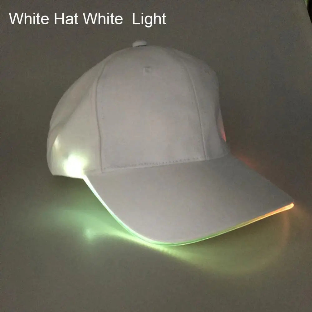 LED Up Baseball Caps Hip Hop Luminous Hat Christmas Party Peaked Cap Glowing Hat Might Club Bar Party Sport Women Men Visors