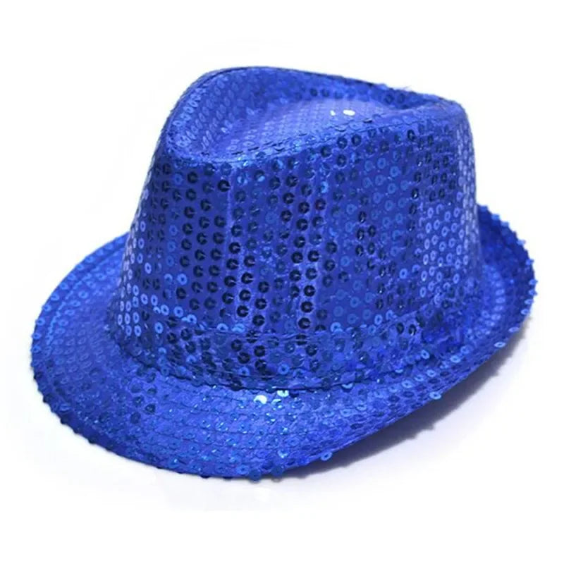 Fashion Boy Girl Men Woman Sequin Hat Bow Tie Gloves Cowboy Birthday Party Cap Jazz Dance Show Props Costume  Wedding Festival
