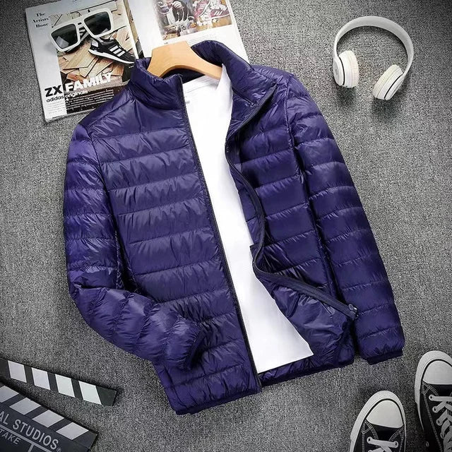 Down Jacket Men All-Season Ultra Lightweight Packable Water and Wind-Resistant Breathable Coat Men Hoodies Jackets Men Jacket