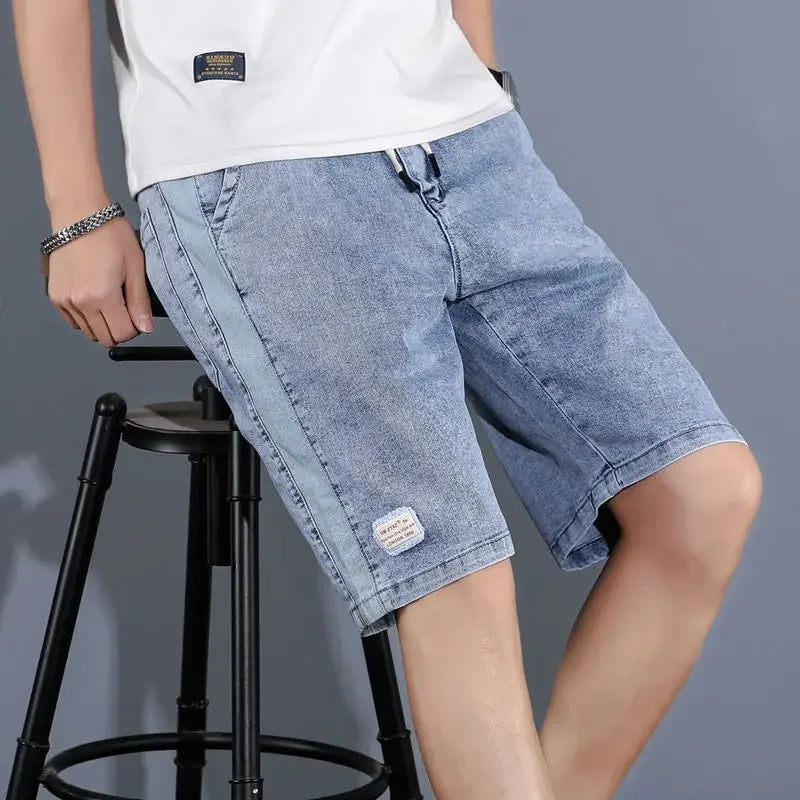 Short Jeans Pants for Men Loose Cargo Wide with Pockets Man Denim Shorts Baggy Original Trend 2024 Xxxl Designer Popular Sale Xl