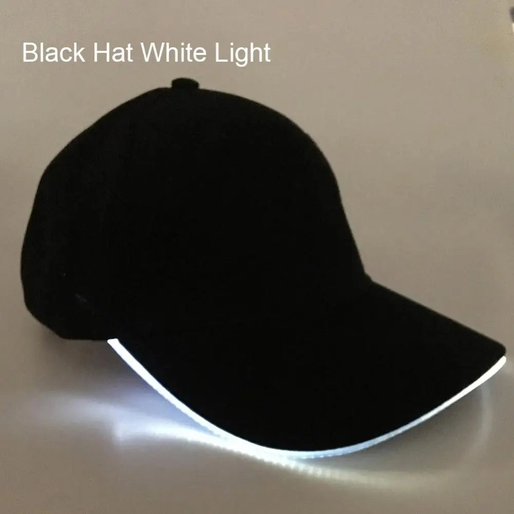 LED Up Baseball Caps Hip Hop Luminous Hat Christmas Party Peaked Cap Glowing Hat Might Club Bar Party Sport Women Men Visors